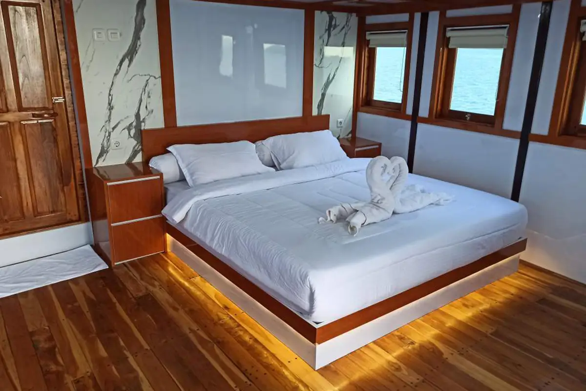 The Master Suite terrace aboard Riley Phinisi